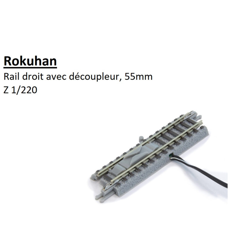 Rail droit avec découpleur, 55mm - ROKUHAN R077 - Z 1/220