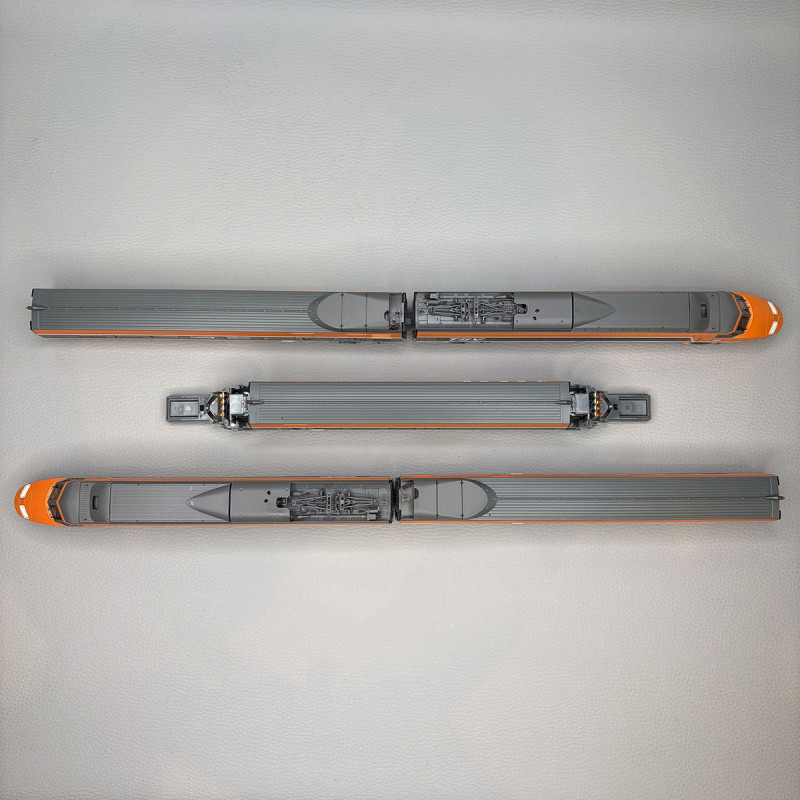 TGV PSE, rame N°110, 5 éléments, Rame origine, suspension à ressort, SNCF - REE TGV-008S