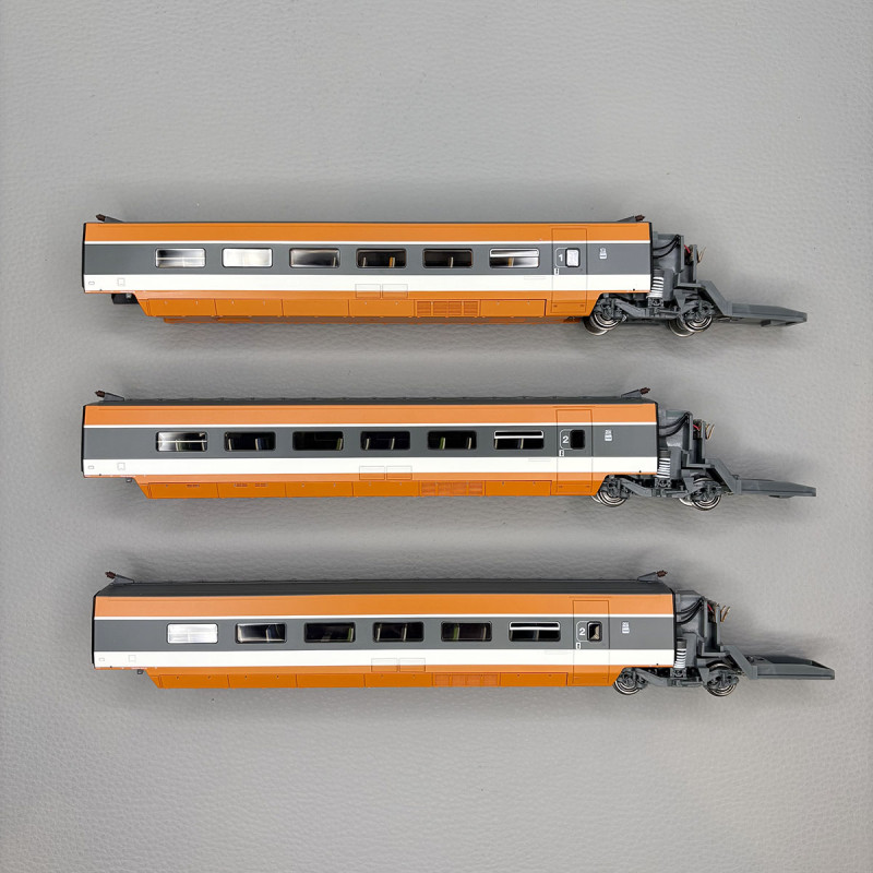 Complément TGV PSE, N°110, 3 éléments R2 + R5 + R6, Rame origine, suspension à ressort, SNCF - REE TGV-009SAC