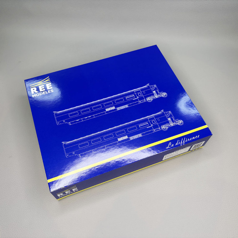 Complément TGV PSE, N°110, 2 éléments R3 + R7, Rame origine, suspension à ressort, SNCF - REE TGV-010SAC