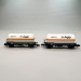 2 wagons citerne à gaz, deux essieux, "AgipGas", FS - ARNOLD HN6693