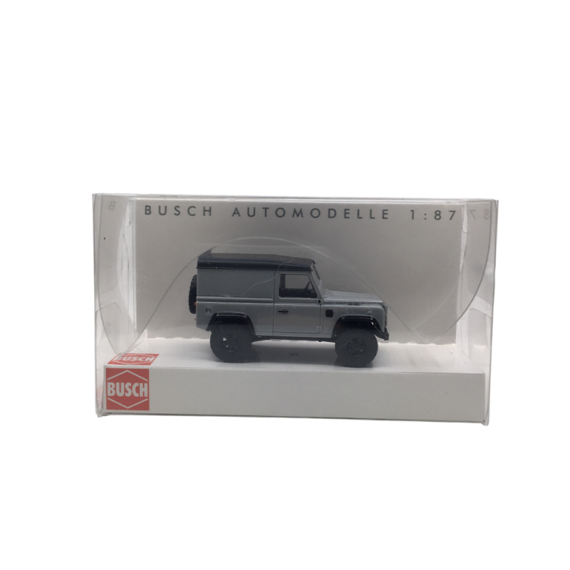 Land rover, Defender 90, gris - BUSCH 54356 - HO 1/87