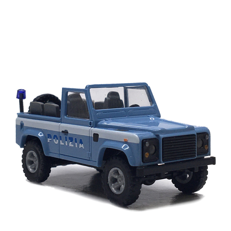 Land rover, Defender 90, bleu - BUSCH 54397 - HO 1/87