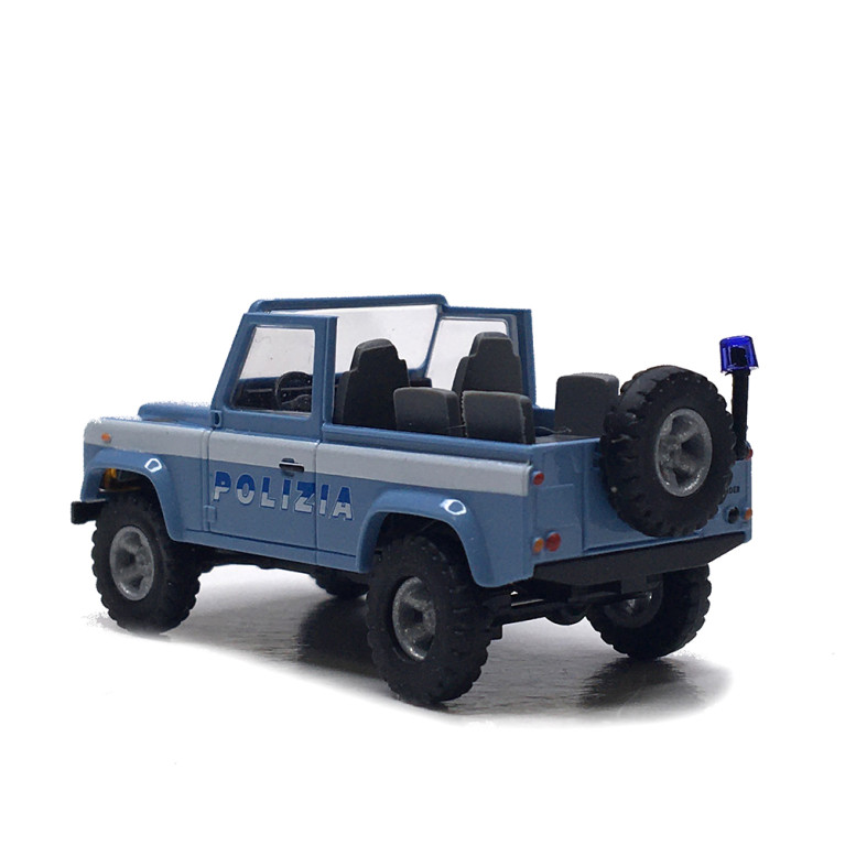 Land rover, Defender 90, bleu - BUSCH 54397 - HO 1/87
