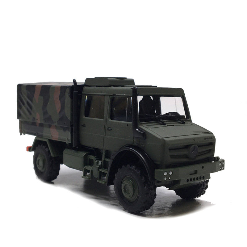 Mercedes Benz, Unimog U5023, double cabine, militaire - BUSCH 51087 - HO 1/87