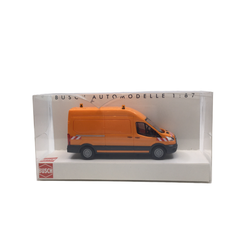 Ford Transit, custom, orange - BUSCH 54515 - HO 1/87
