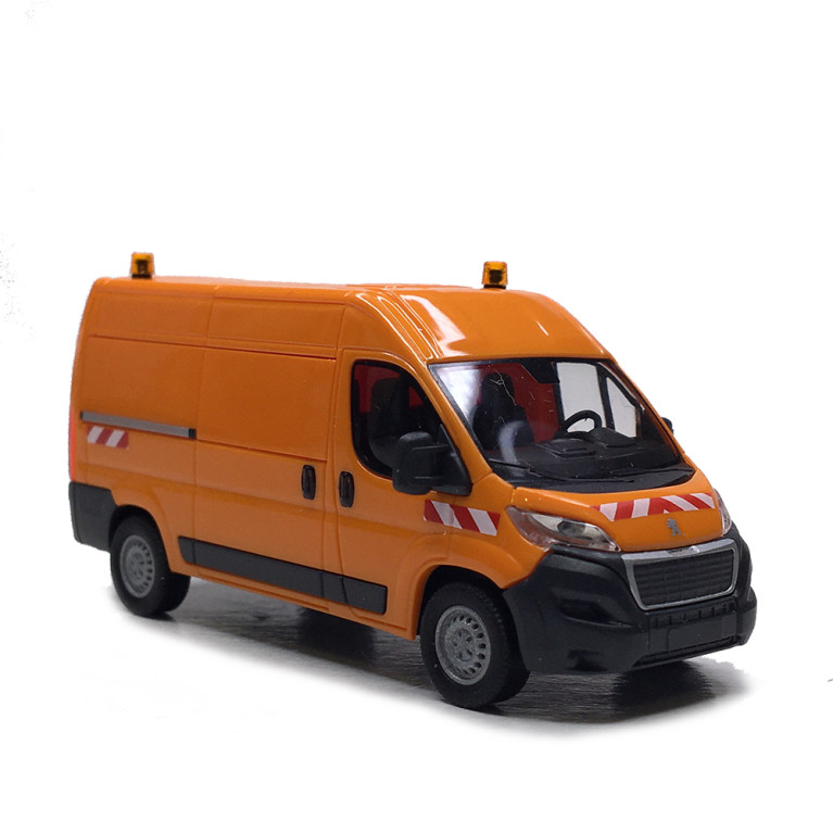 Peugeot boxer, fourgon, orange - BUSCH 54613 - HO 1/87