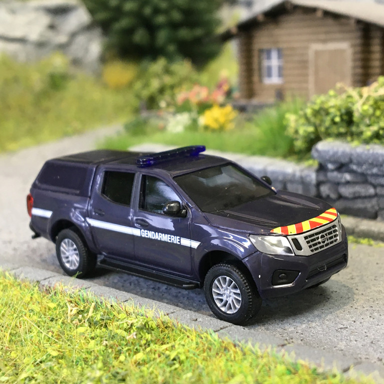 Nissan, Navara D231, avec toit rigide, gendarmerie - BUSCH 53736 - HO 1/87