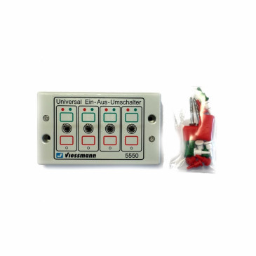 Boitier de 4 inverseurs pour éclairages, signaux, etc...-Toutes échelles-VIESSMANN 5550