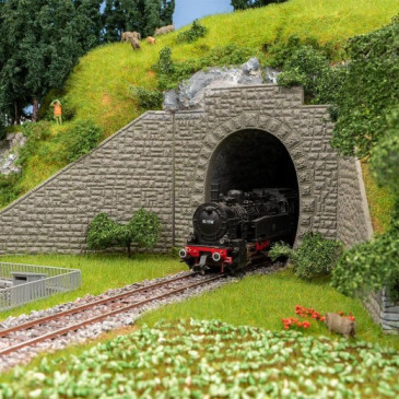 2 Entrées de tunnel, 1 voie - Faller 120576 - HO 1/87