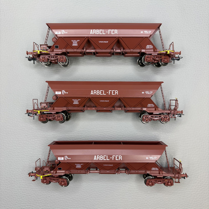 Coffret de 3 wagons trémies EX Type 1 et Type 2 « ARBEL-FER », SNCF ...