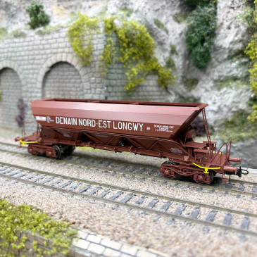 Wagon trémie EX Type 1, « DENAIN NORD-EST LONGWY », SNCF, Ep. IV - REE MODELES WB-863 - HO 1/87