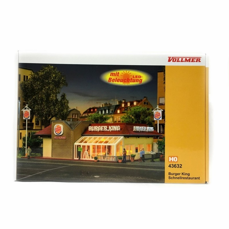 Vollmer 43632 Gauge H0,Burger King Fast Food Restaurant # New Original Packaging 