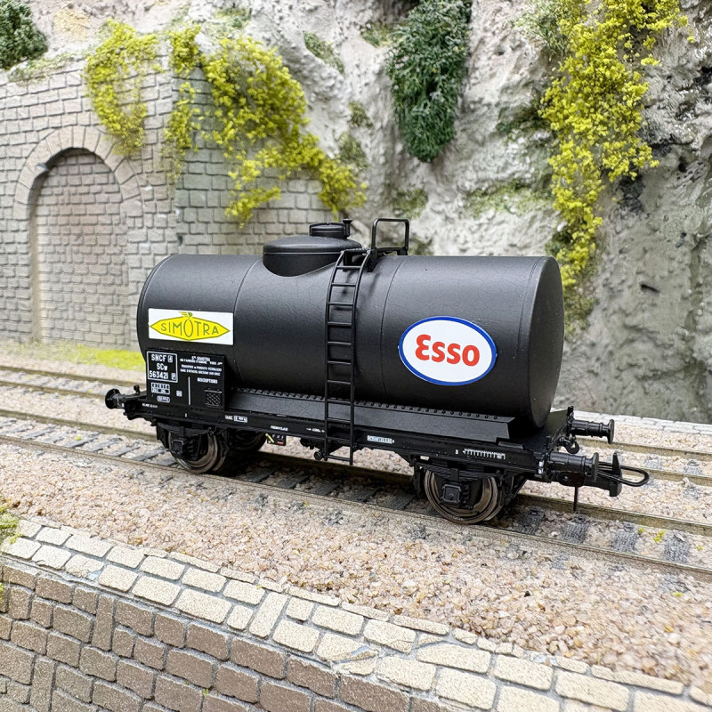Wagon citerne pétrole « SIMOTRA-ESSO », SNCF, Ep. III - REE MODELES WB-873 - HO 1/87