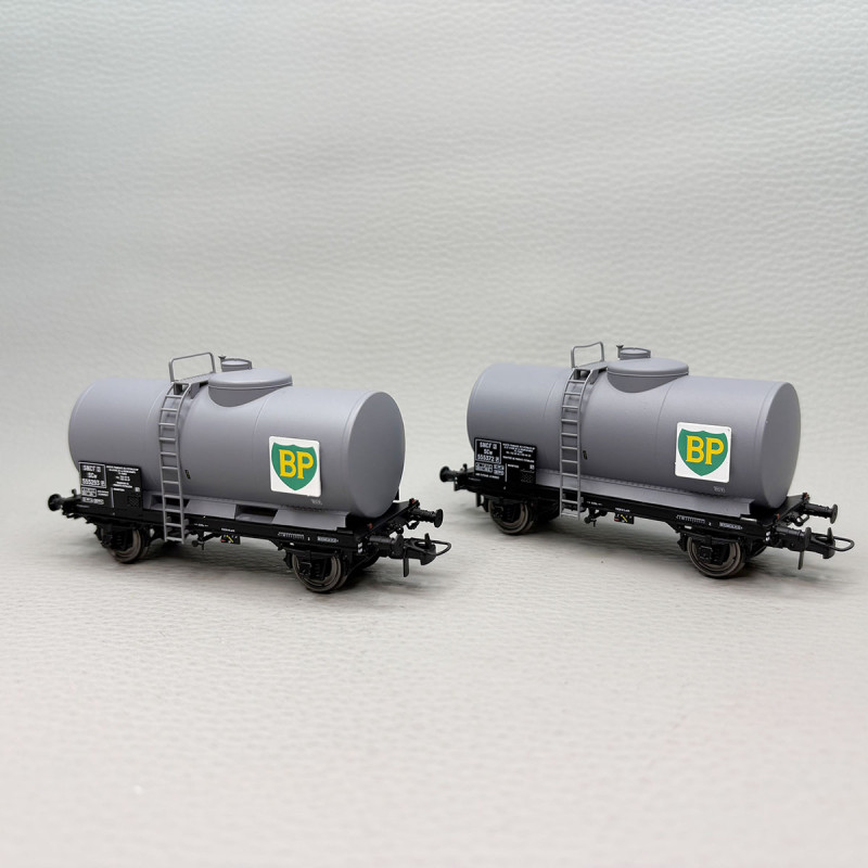 Coffret de 2 wagons citernes pétrole « BP », SNCF - REE MODELES WB-876
