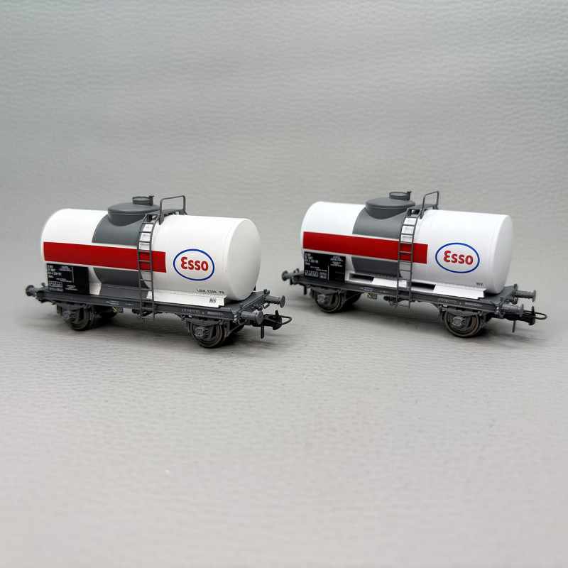 Coffret de 2 wagons citernes pétrole « ESSO », SNCF - REE MODELES WB-878