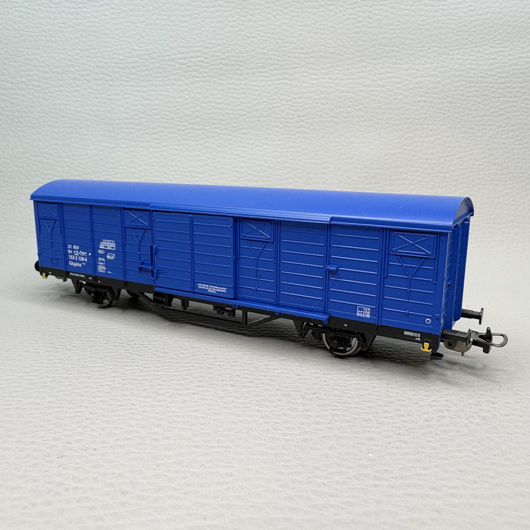 PIKO 24562 - Wagon couvert type Gbgkks, 2 essieux, livrée bleue, ČD Cargo