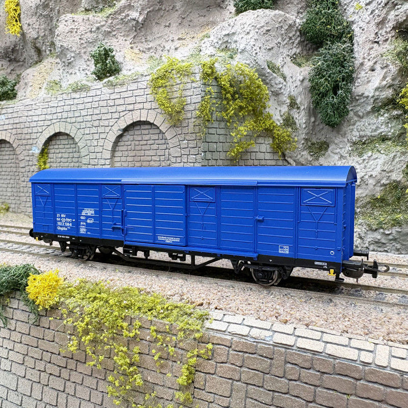 Wagon couvert type Gbgkks, 2 essieux, livrée bleue, ČD Cargo, Ep. VI - PIKO 24562 - HO 1/87