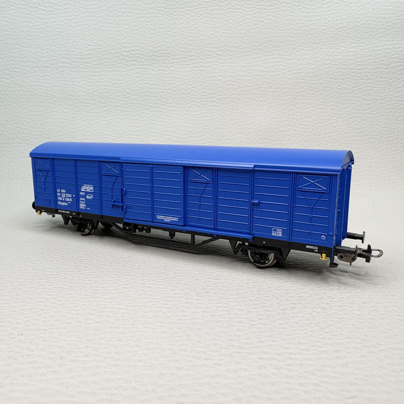 PIKO 24562 - Wagon couvert type Gbgkks, 2 essieux, livrée bleue, ČD Cargo