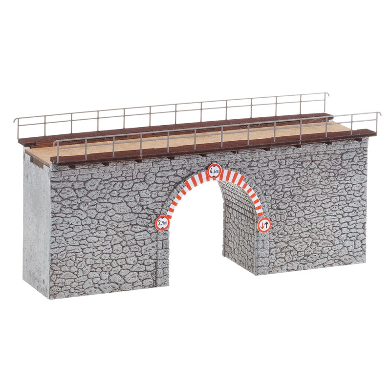 Pont à arc maçonné 1 voie - HO 1/87- FALLER 120498