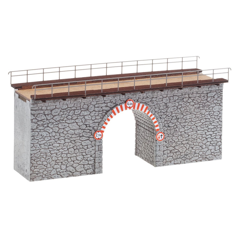 Pont à arc maçonné 1 voie - HO 1/87- FALLER 120498