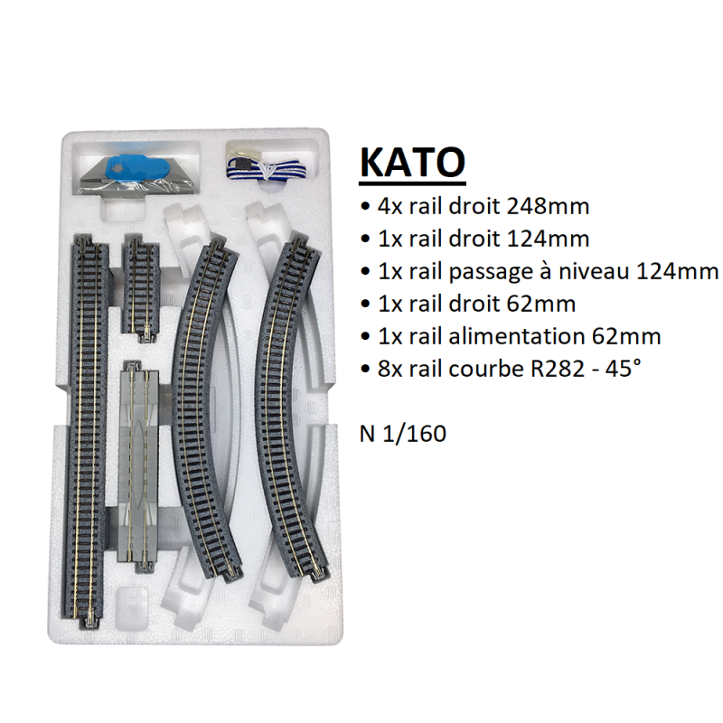 Jeu de variante V5,circuit ovale intérieur pour M1, Unitrack - KATO 20-864 - N 1/160