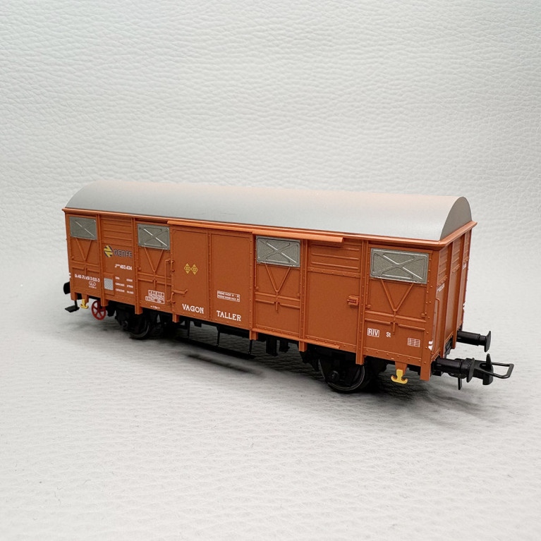 ELECTROTREN HE6096 -  Wagon couvert de type J2, "train atelier", RENFE