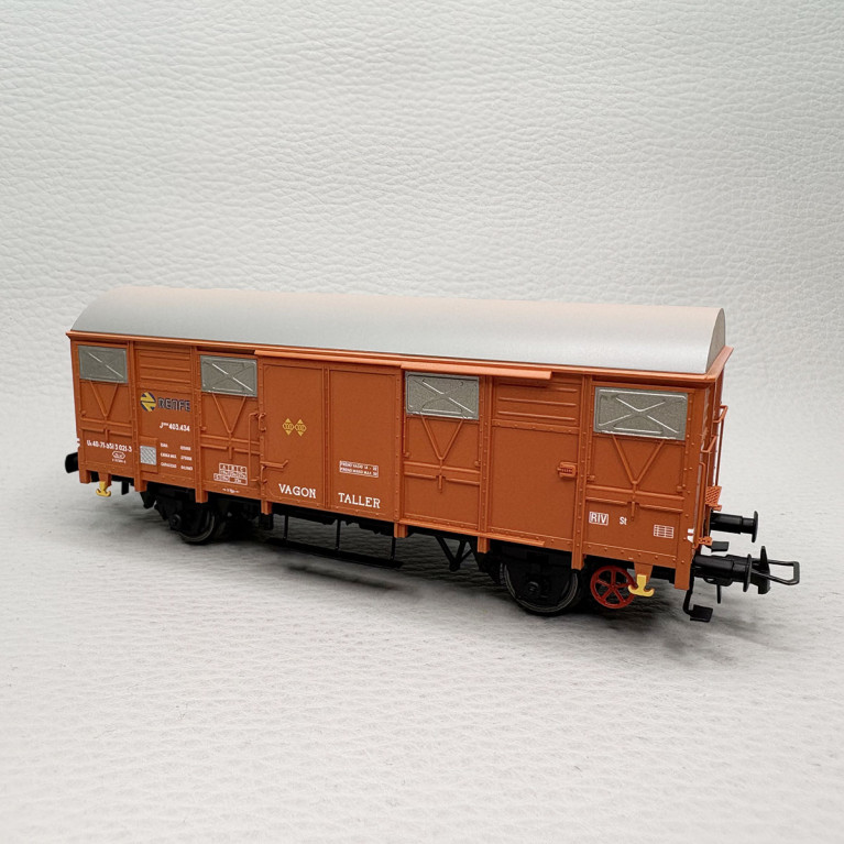 ELECTROTREN HE6096 -  Wagon couvert de type J2, "train atelier", RENFE