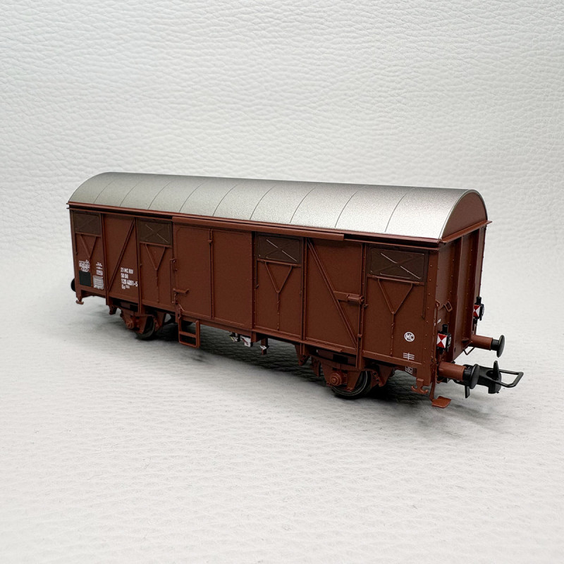 ELECTROTREN HE6097 -  Wagon couvert de type J2, feux de fin de convoi, RENFE