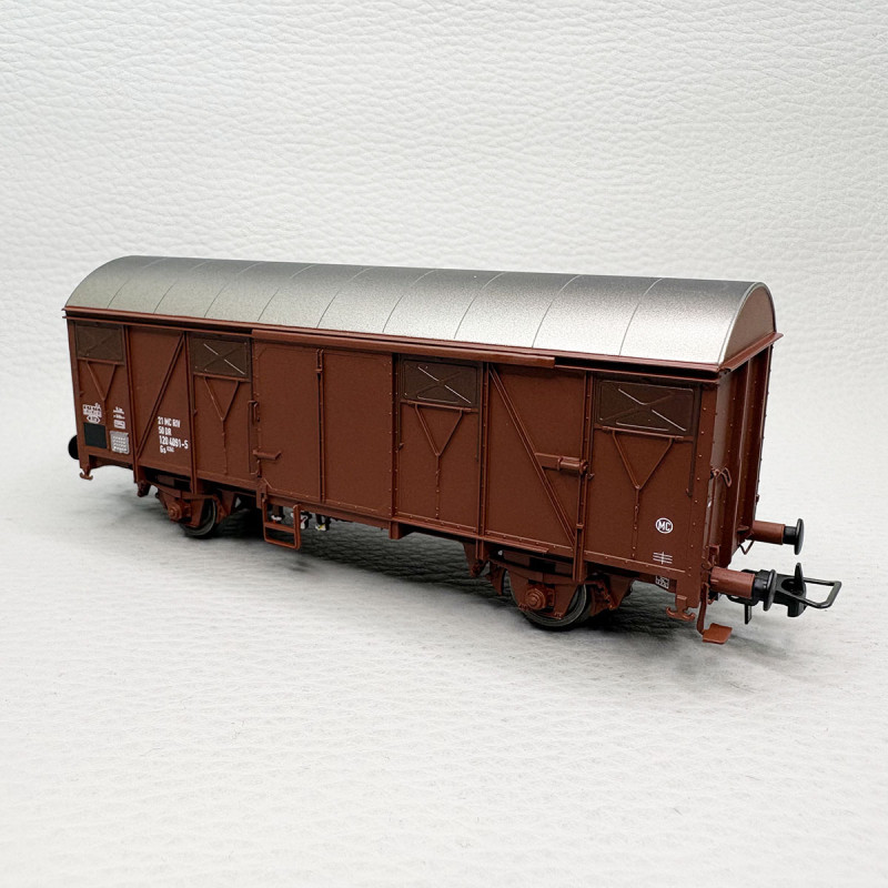 ELECTROTREN HE6097 -  Wagon couvert de type J2, feux de fin de convoi, RENFE
