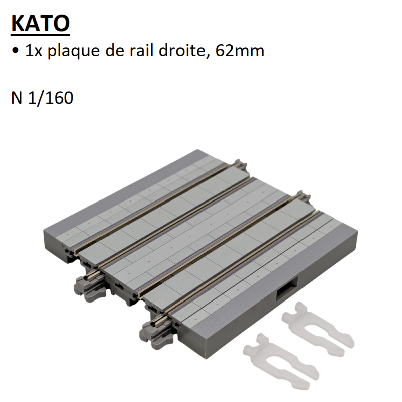 Rail de rue droite, 62mm, UNITRAM - KATO 40-033- N 1/160