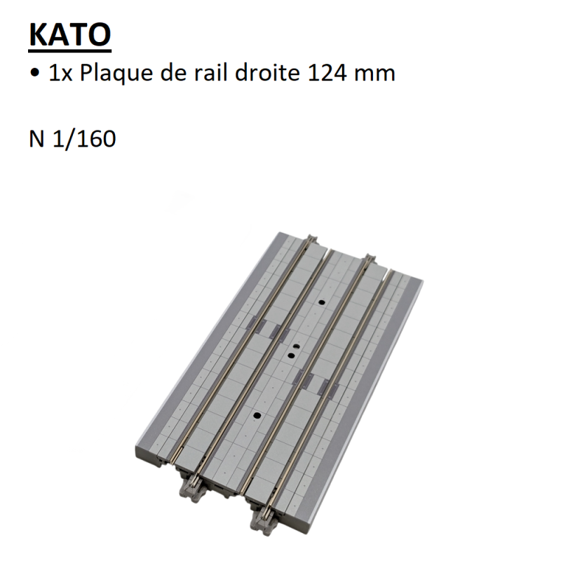 Rail de rue droite, 124mm, UNITRAM - KATO 40-024 - N 1/160