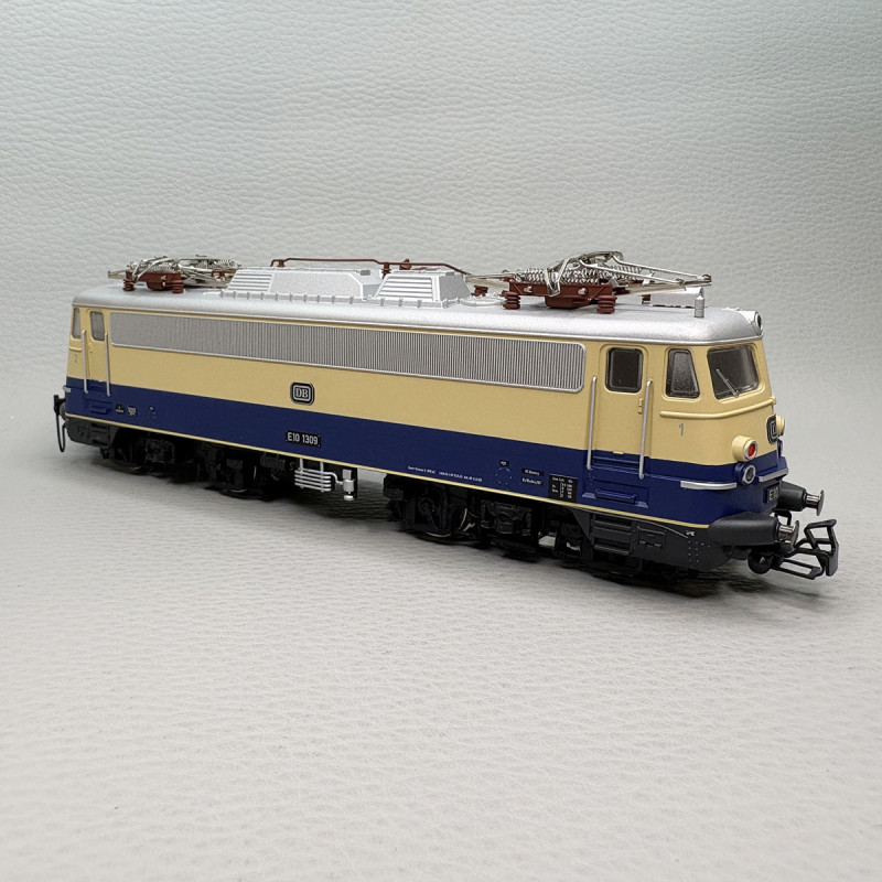 MARKLIN 30391 - Locomotive électrique E10.1309, livrée Rheingold bleu cobalt/beige, DB