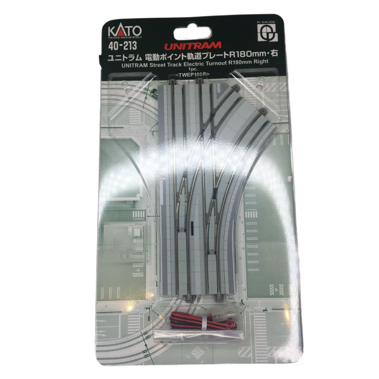 Aiguillage électrique de rue, R180mm, à droite, UNITRAM - KATO 40-213 - N 1/160