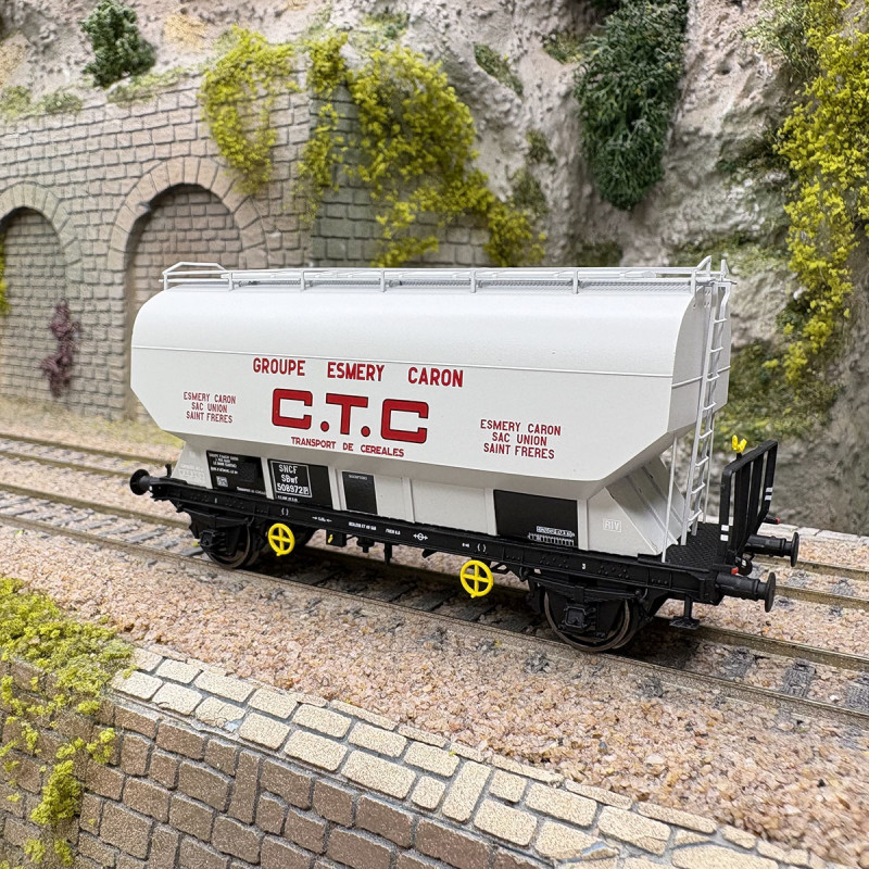 Wagon céréalier, "Fauvet-Girel", CTC, SNCF, Ep. III - REE MODELES WB-879 - HO 1/87