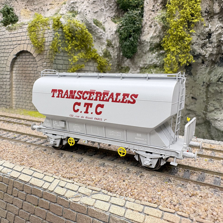 Wagon céréalier, "Fauvet-Girel", Transcéréales, CTC, SNCF, Ep. IV et V - REE MODELES WB-883 - HO 1/87