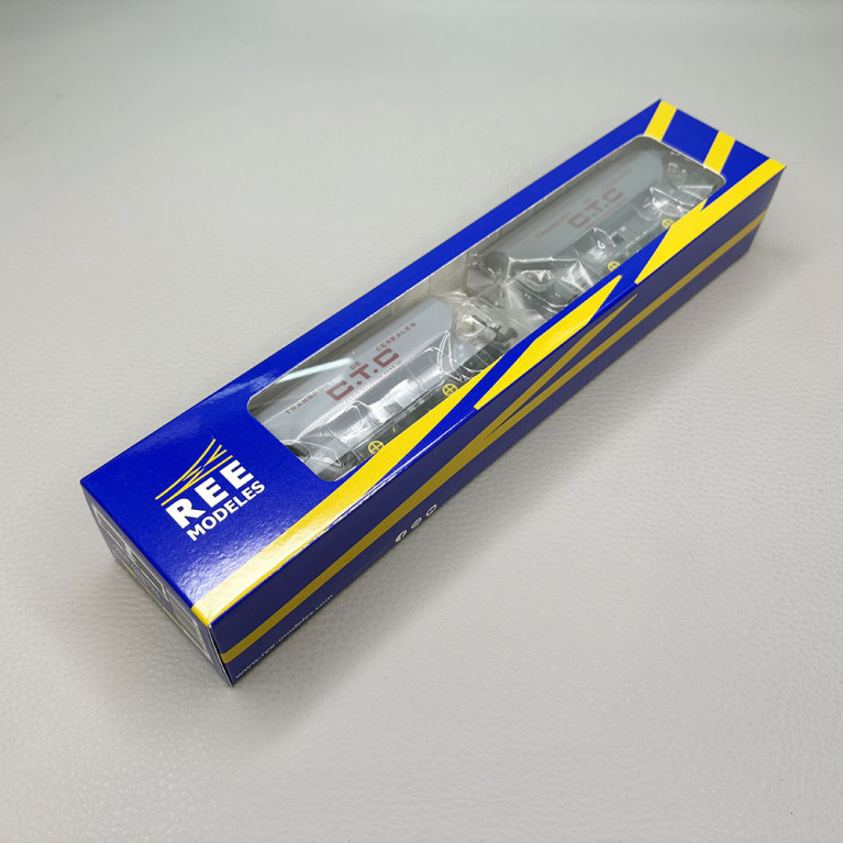 REE MODELES WB-887 - Coffret de 2 wagons céréaliers, "Fauvet-Girel", CTC, SNCF