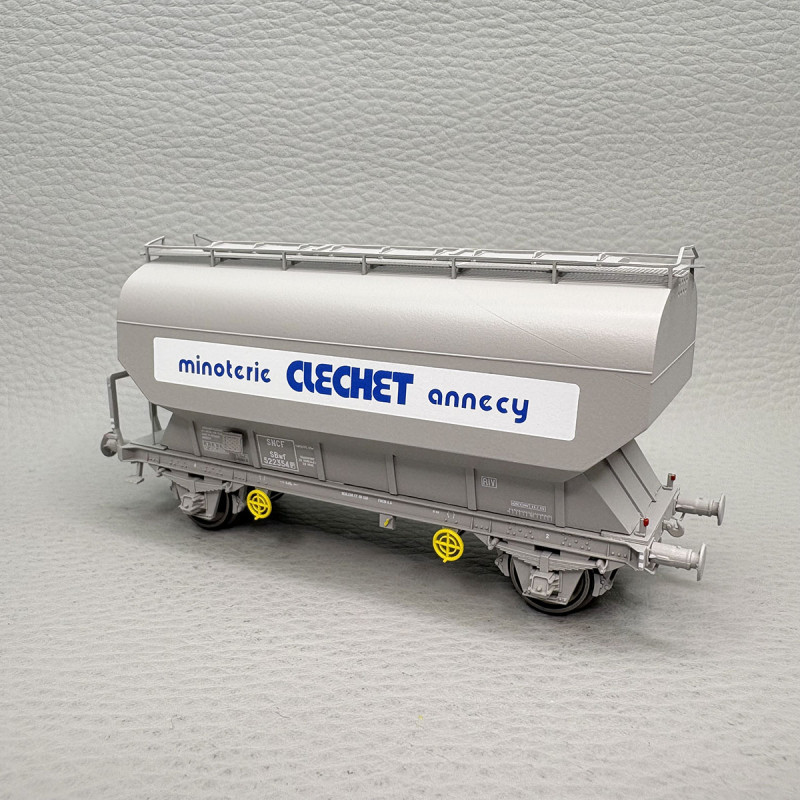 REE MODELES WB-888 - Wagon céréalier, "Fauvet-Girel", Minoterie Clechet Annecy, SNCF,