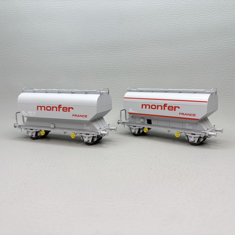 REE MODELES WB-892 - 2 wagons céréaliers, "Fauvet-Girel", Monfer, SNCF