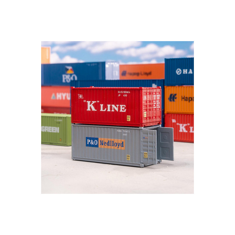Conteneur K-LINE, P&0 - FALLER 182006 - HO 1/87