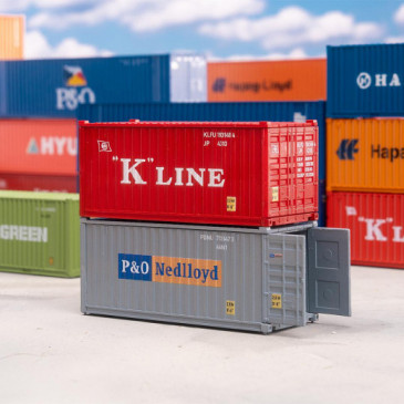 Conteneur K-LINE, P&0 - FALLER 182006 - HO 1/87