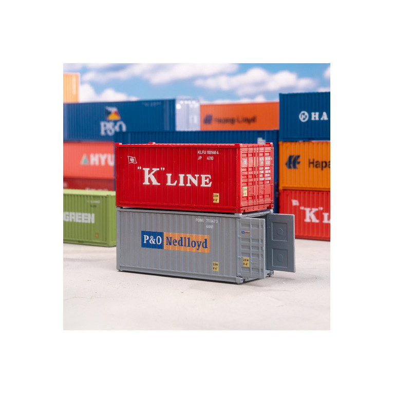 Conteneur K-LINE, P&0 - FALLER 182006 - HO 1/87