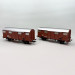 RIVAROSSI HR6696 - 2 wagons couverts type Ghs, feux de fin de convoi, FS