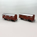 RIVAROSSI HR6696 - 2 wagons couverts type Ghs, feux de fin de convoi, FS