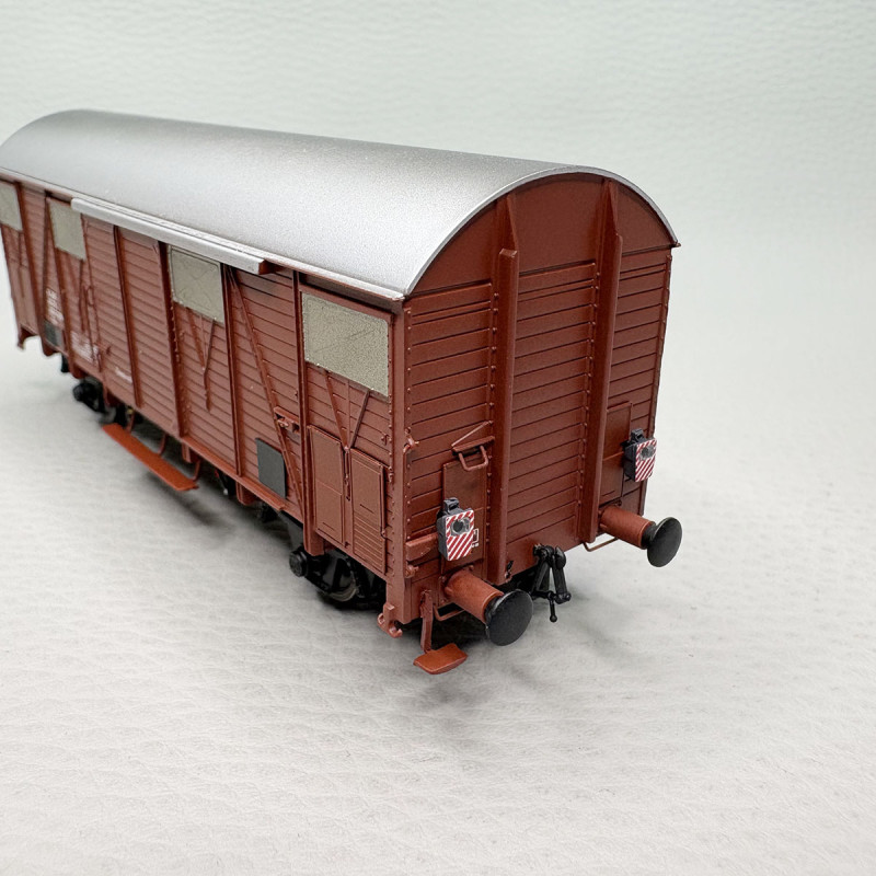 RIVAROSSI HR6696 - 2 wagons couverts type Ghs, feux de fin de convoi, FS