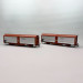 Coffret de 2 wagons à toit et parois coulissants, type Teu, SJ - ROCO 6600257