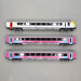 Lsmodels 43057 - Coffret de 3 voitures type I11 dont voiture pilote, Ouigo, Bruxelles - Paris, SNCB