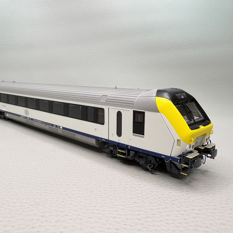 Lsmodels 43057 - Coffret de 3 voitures type I11 dont voiture pilote, Ouigo, Bruxelles - Paris, SNCB