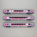 Lsmodels 43558 -Coffret de 3 voitures type I11, Ouigo, Bruxelles - Paris, SNCB