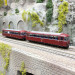 Autorail BR 798 66-4 + remorque BR 998 660-5, livrée pourpre, DB, Ep. IV, digital son - MARKLIN 38980 - HO 1/87